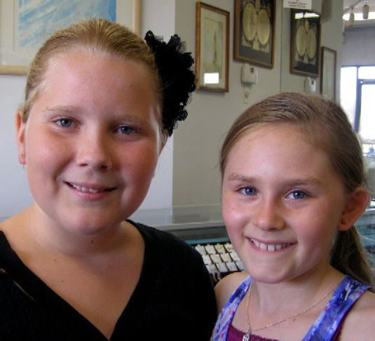 Patience and Hannah-Karen got their ears pierced at Rothsteins